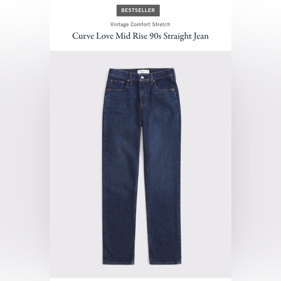 Abercrombie & Fitch Denim - Abercrombies bestseller 90s straight leg jeans CURVE LOVE